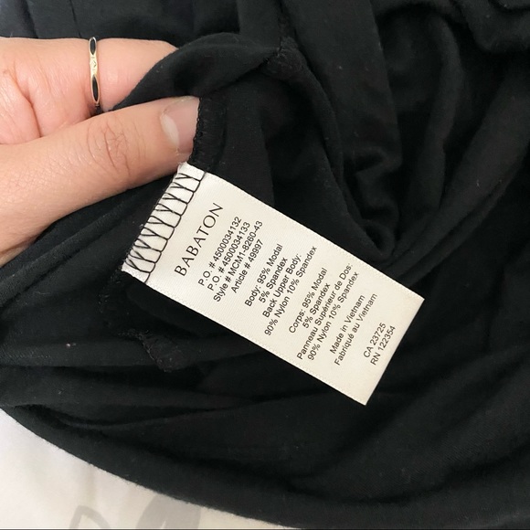 Babaton Black Dress with 3/4 Sleeves and Black Lace Backing - Size XS - Picture 4 of 5